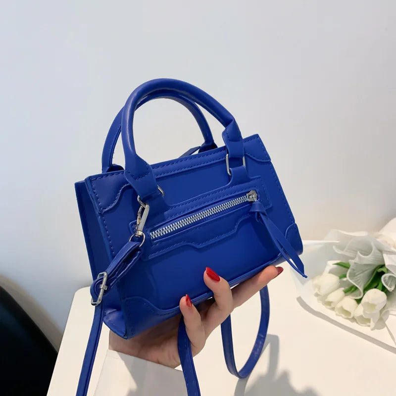 Solid Square Shoulder Bag Women Crossbody Handbag Messenger Bag