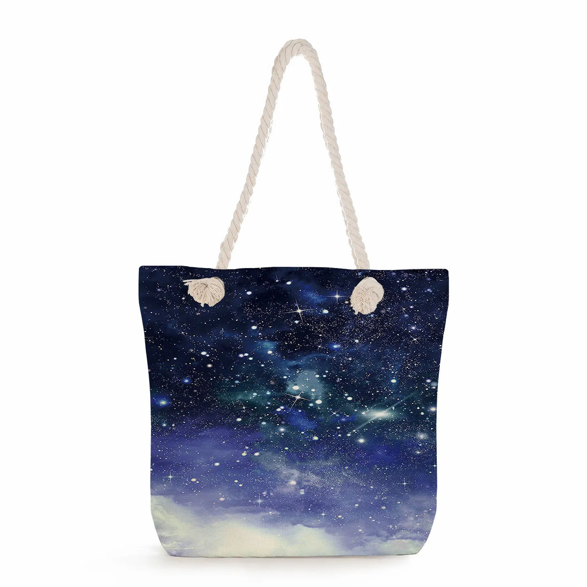 Starry Sky Print Handbags Travel Thick Rope Beach Bag High Capacity Tote Bags