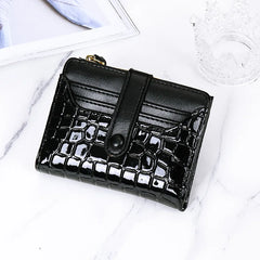 Stone Pattern Women's Wallet Leather Short Purses Thin Small Purse