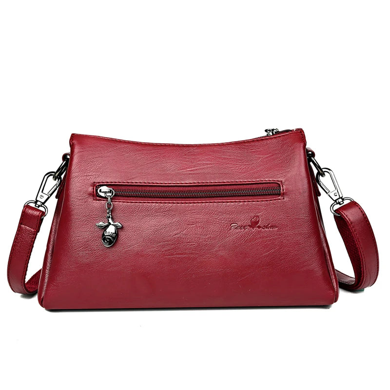 Stripe Crossbody Bags For Women Handbags High Pu Leather Ladies Shoulder Bag