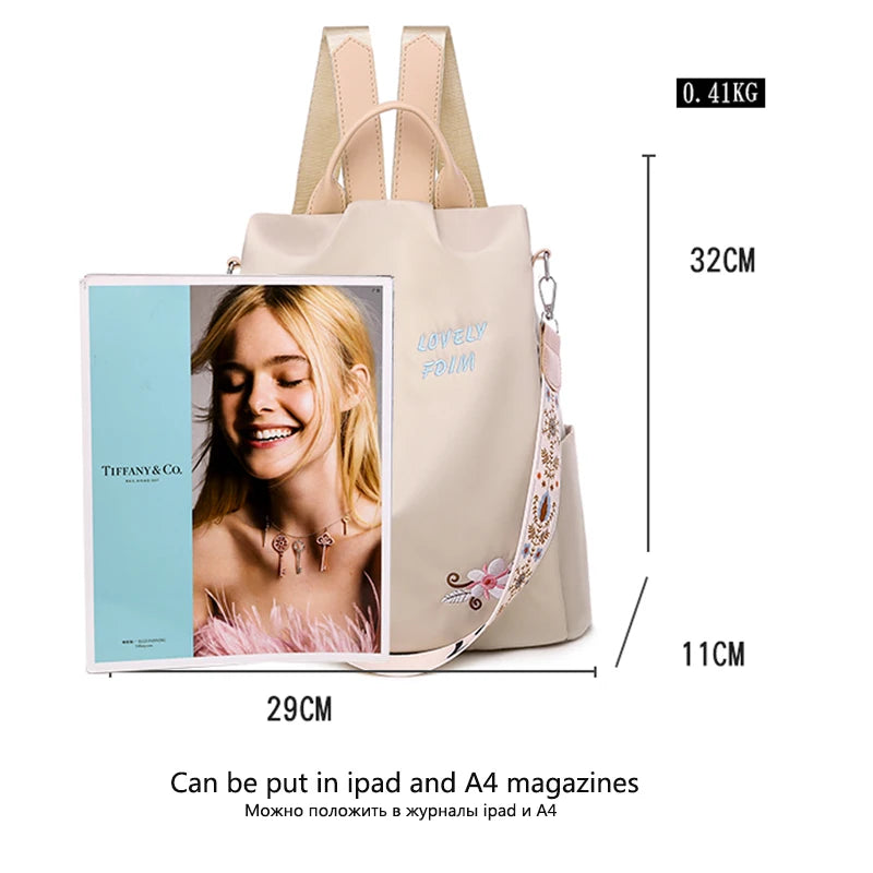 Anti-theft Backpack for Girls High Travel Bookbags
