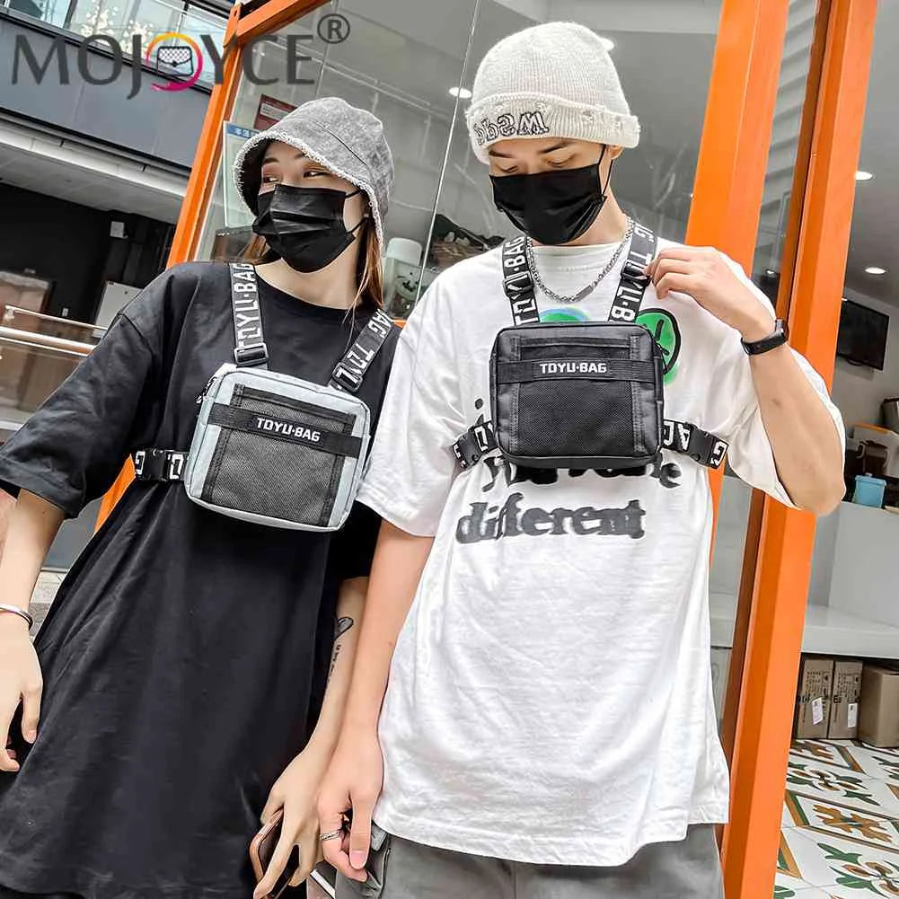 Tactical Chest Bags Unisex Hip Hop Vest Streetwear Bags Casual Nylon Fanny Pack
