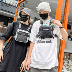 Tactical Chest Bags Unisex Hip Hop Vest Streetwear Bags Casual Nylon Fanny Pack
