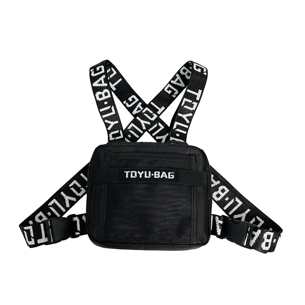 Tactical Chest Bags Unisex Hip Hop Vest Streetwear Bags Casual Nylon Fanny Pack