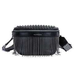 Tassel Leather Crossbody Chest Bag Woman Waist Bag