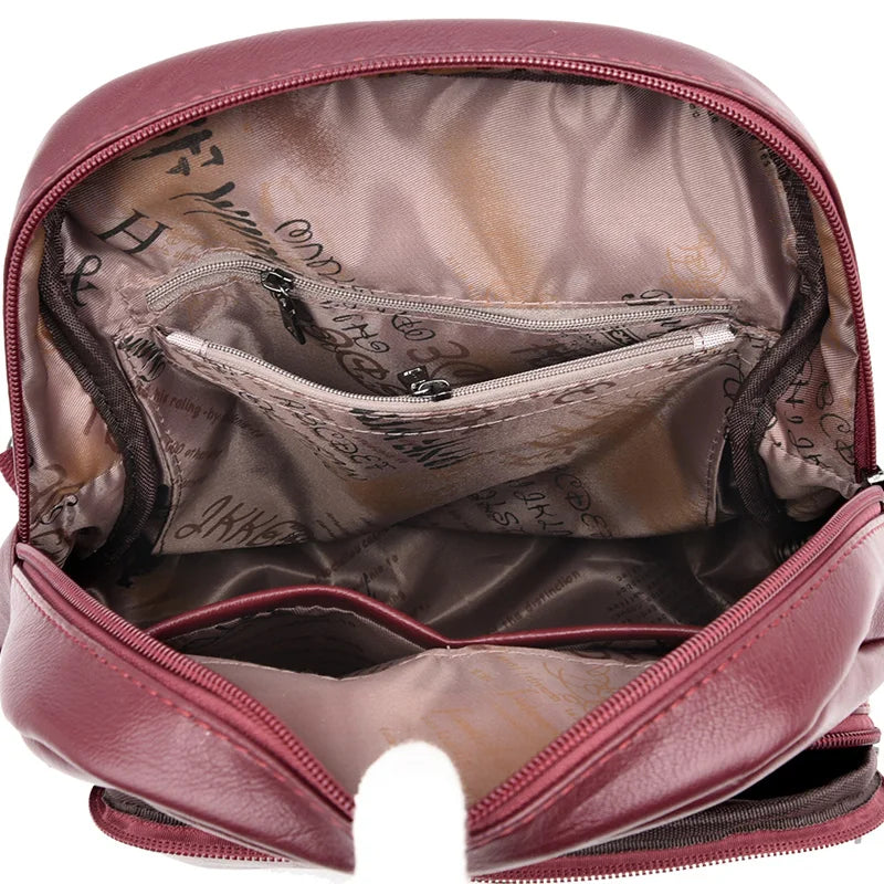 Women Backpacks Leather Multifunction Shoulder Bag