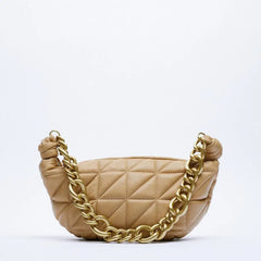 Diamond Lattice Shoulder Bag High Pu Leather Lady Tote