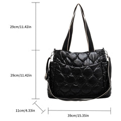 Large Capacity Nylon Travel Messenger Bag Solid Crossbody Padded