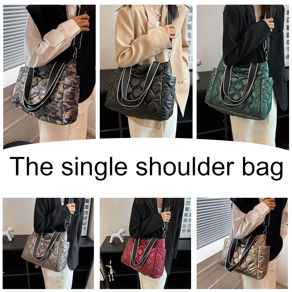 Large Capacity Nylon Travel Messenger Bag Solid Crossbody Padded