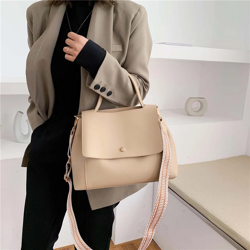 Large Capacity Totes Handbags Women PU Shoulder Messenger Bag