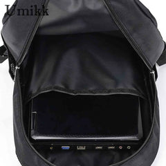 Travel Zipper Laptop Nylon Backpack Large Capacity Knapsack