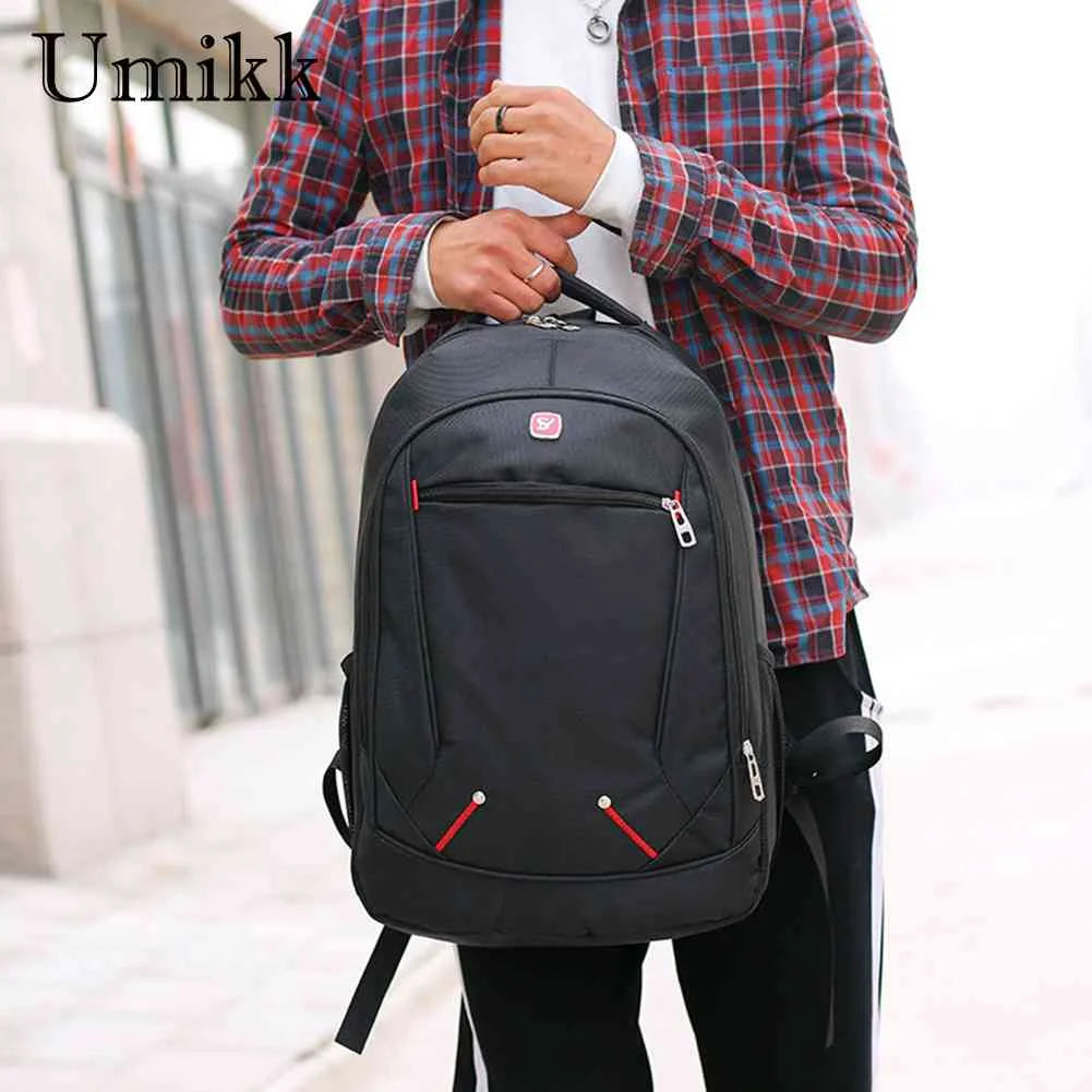 Travel Zipper Laptop Nylon Backpack Large Capacity Knapsack