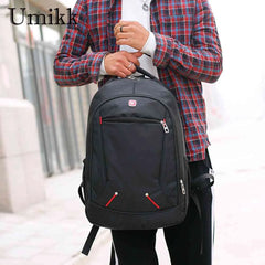 Travel Zipper Laptop Nylon Backpack Large Capacity Knapsack