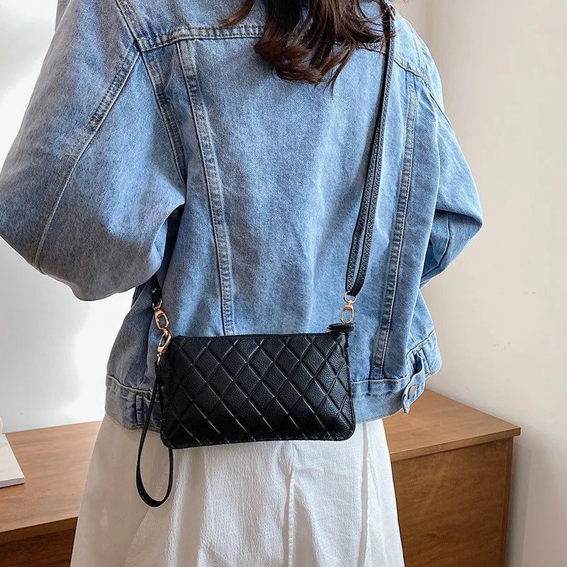 Leather Crossbody Clutch Purse for Women