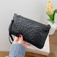 Leather Crossbody Clutch Purse for Women
