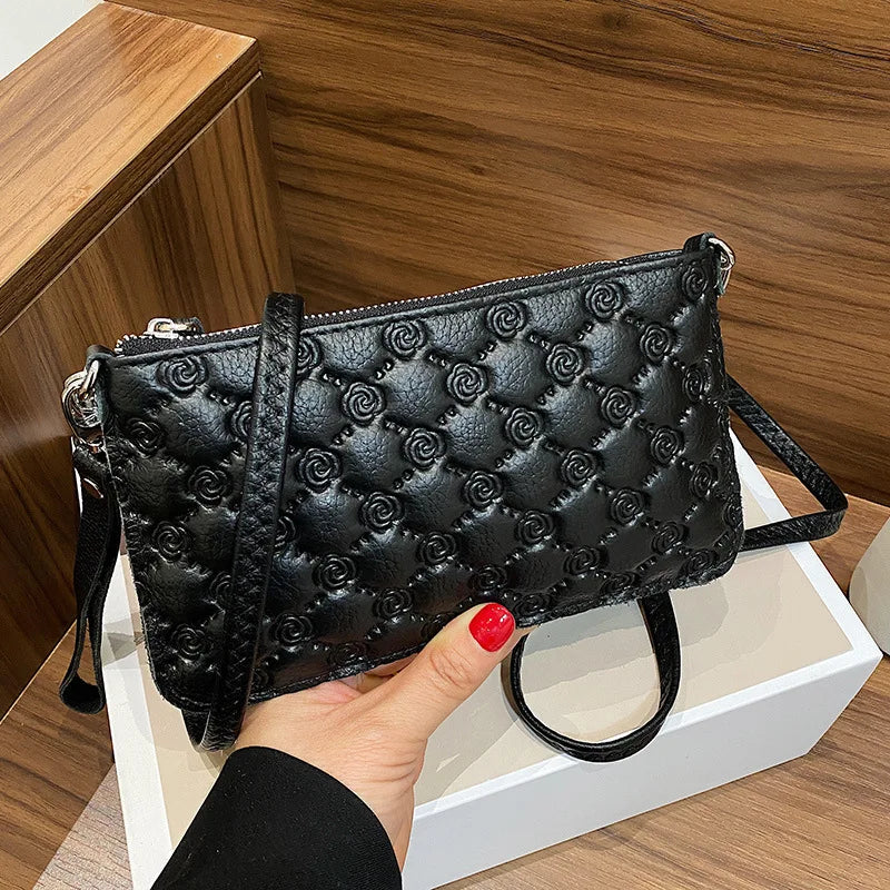 Leather Crossbody Clutch Purse for Women