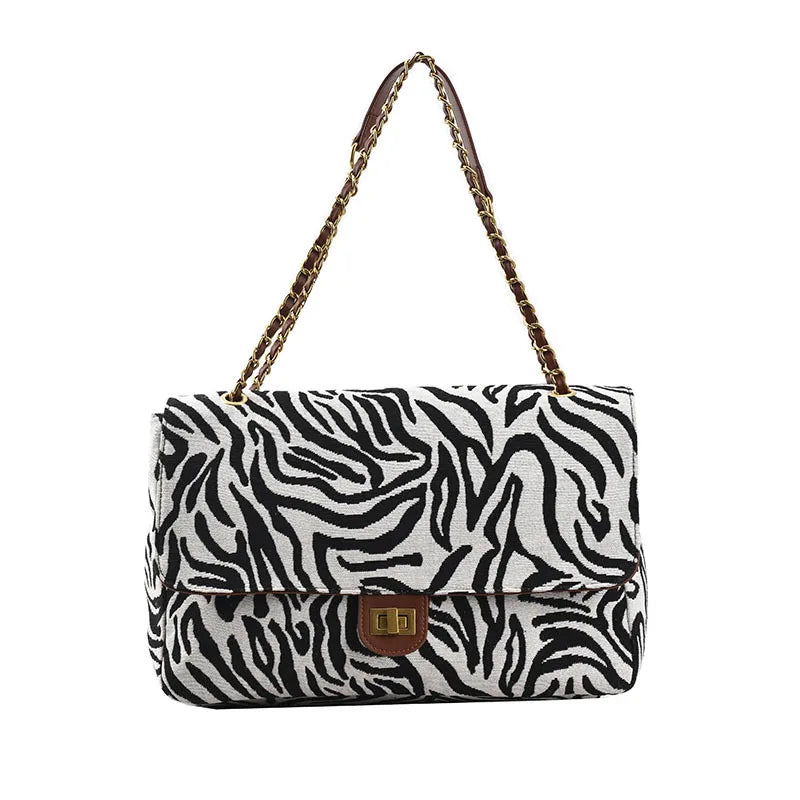 Canvas Crossbody Bag Vintage Tote Chain Shoulder Messenger Bag