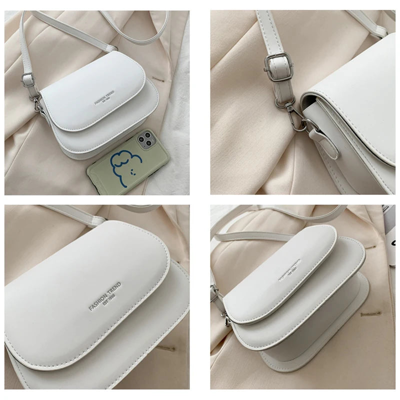 Solid Flap Shoulder Bag Handbags Crossbody Bags for Women