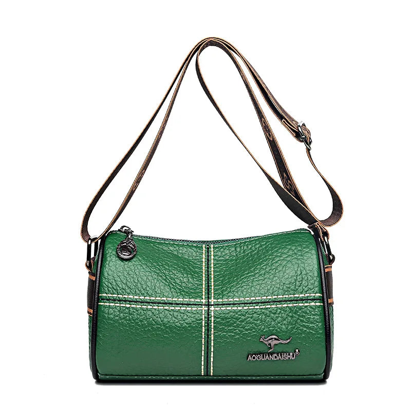 Crossbody Pillow Handbags Women's Leather Vintage Shoulder Messenger Bags