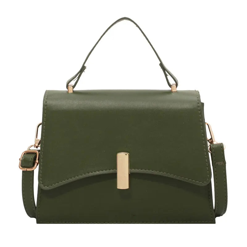 Retro Square Handbag Soft Leather Female Shoulder Bag