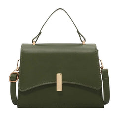 Retro Square Handbag Soft Leather Female Shoulder Bag