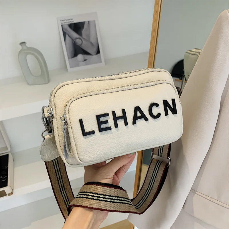 Leather Sling Crossbody Handbag for Women Casual Lady Girl Vintage Shoulder Bag