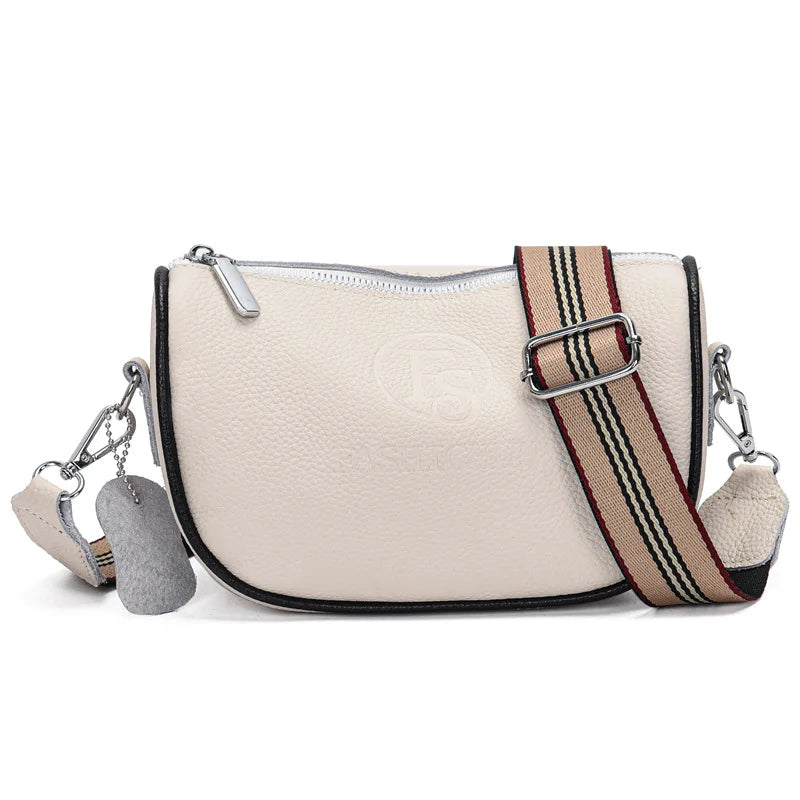 Vintage Leather Sling Saddle Handbag for Women Tote Shoulder Bag