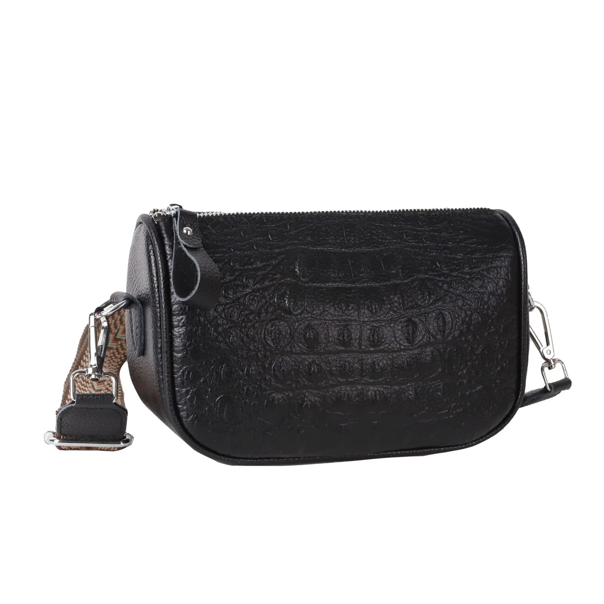Vintage Leather Sling Saddle Handbag for Women
