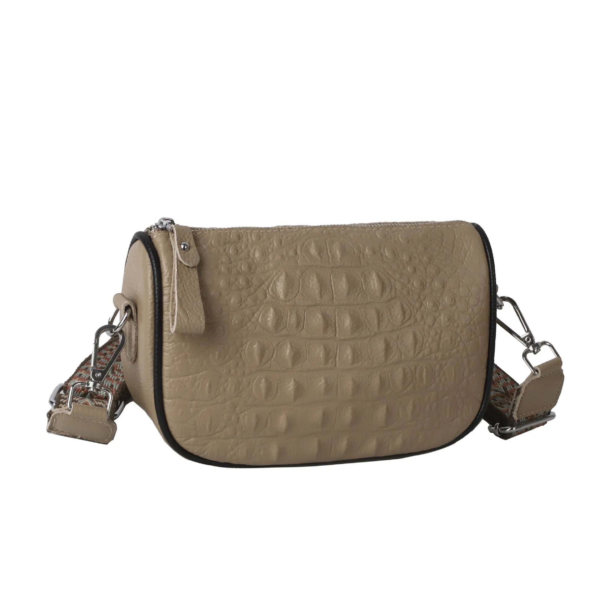 Vintage Leather Sling Saddle Handbag for Women