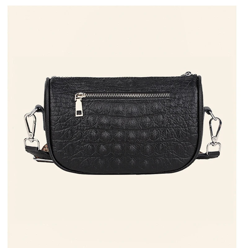 Vintage Leather Sling Saddle Handbag for Women