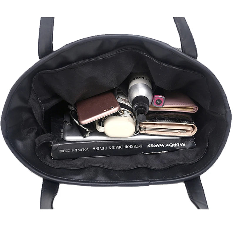 Soft PU Leather Tote Messenger Bag Women Handbag