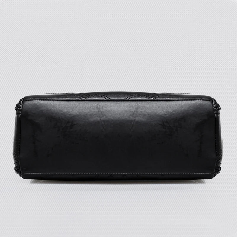 Soft PU Leather Tote Messenger Bag Women Handbag