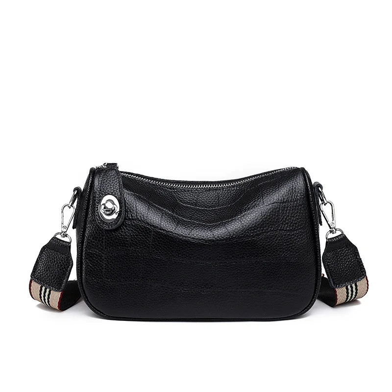 Stone Crossbody Handbags Leather Pillow Casual Vintage Shoulder Messenger Bags