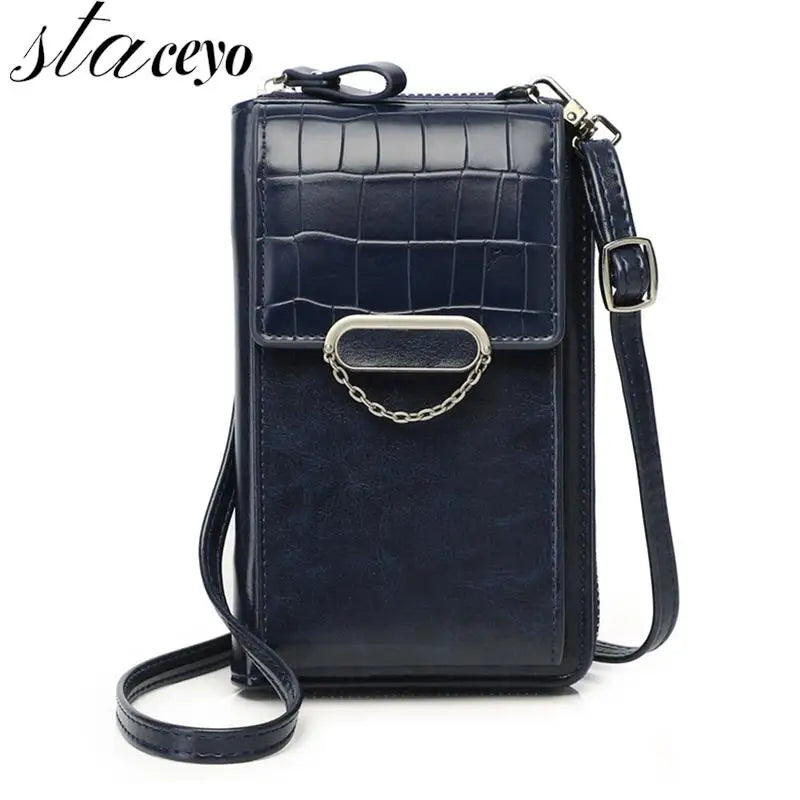 Women's Phone Bag Ladies Mobile Messenger Shoulder Wallet Leather Card Holder