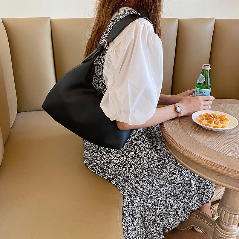 Women Underarm Bag Pu Leather Shoulder Handbag
