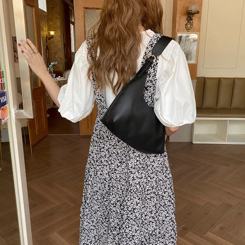Women Underarm Bag Pu Leather Shoulder Handbag