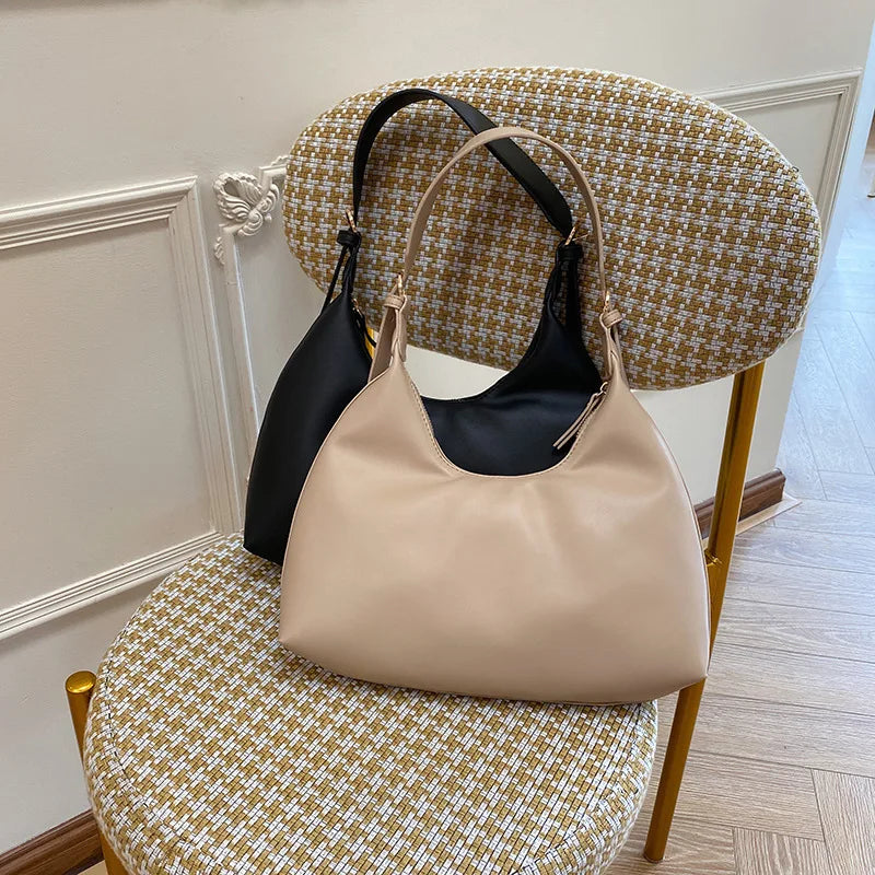 Women Underarm Bag Pu Leather Shoulder Handbag