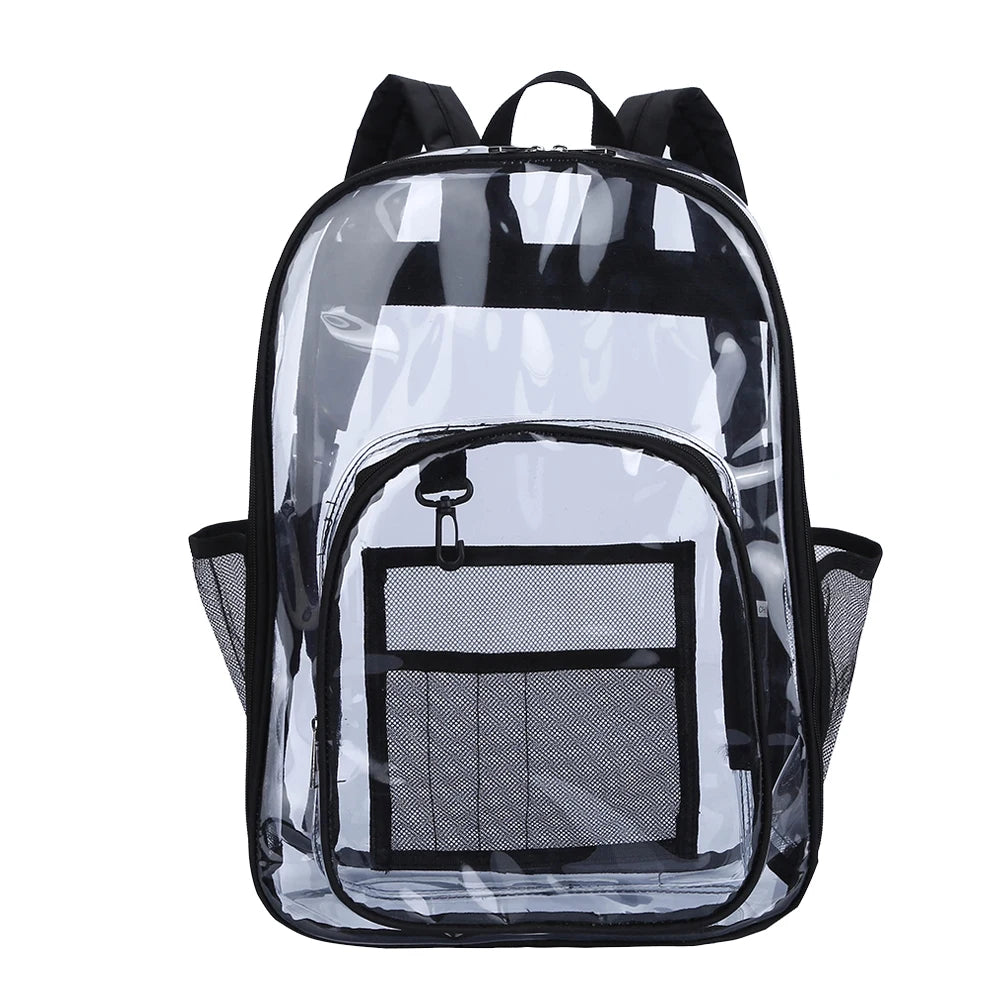 Unisex Transparent Layers Knapsack Rucksack Casual Students Preppy Style L