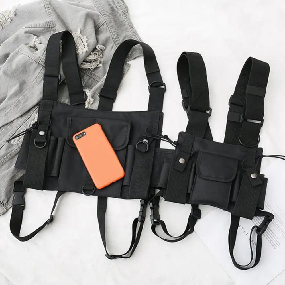 Adjustable Unisex Chest Pouch Bag Outdoor Vest