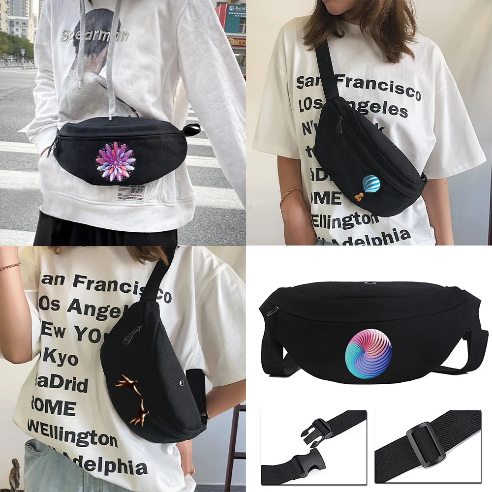 Unisex Waist Bag Outdoor Sports Multifunctional Storage Gym Bag Shoulder Bag