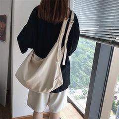 Large Capacity Canvas Messenger Bag Women's Tote Retro Design