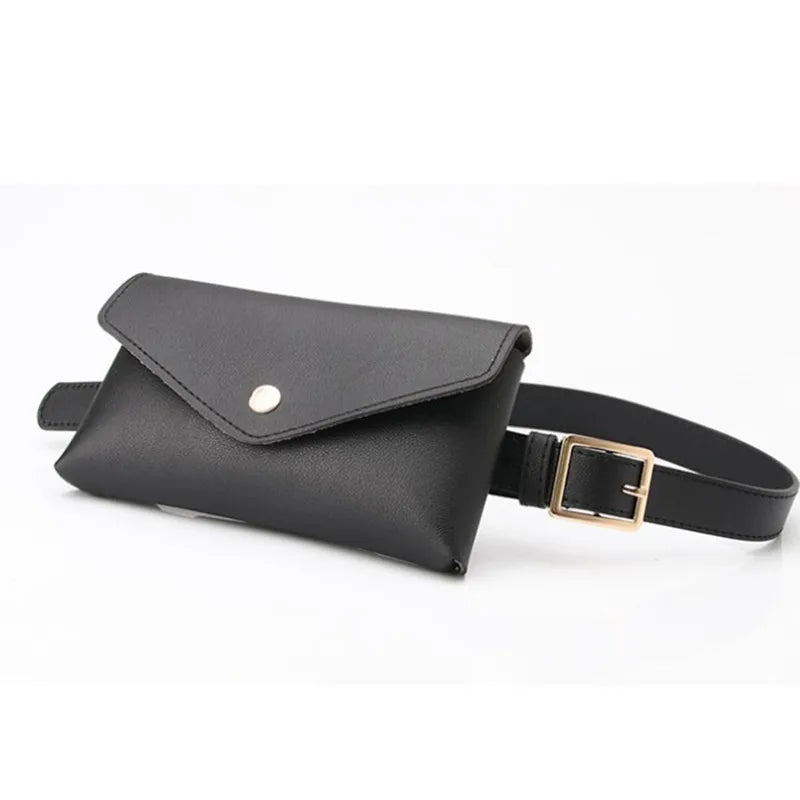 Vintage PU Leather Waist Bag Fanny Pack Phone Pouch Women Belt Messenger