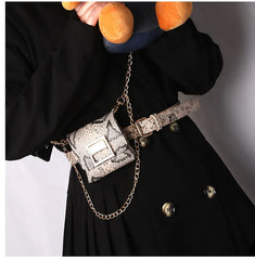 Women's Fanny Pack Waist Bag Chain Phone Bags for Lady Belt Pack