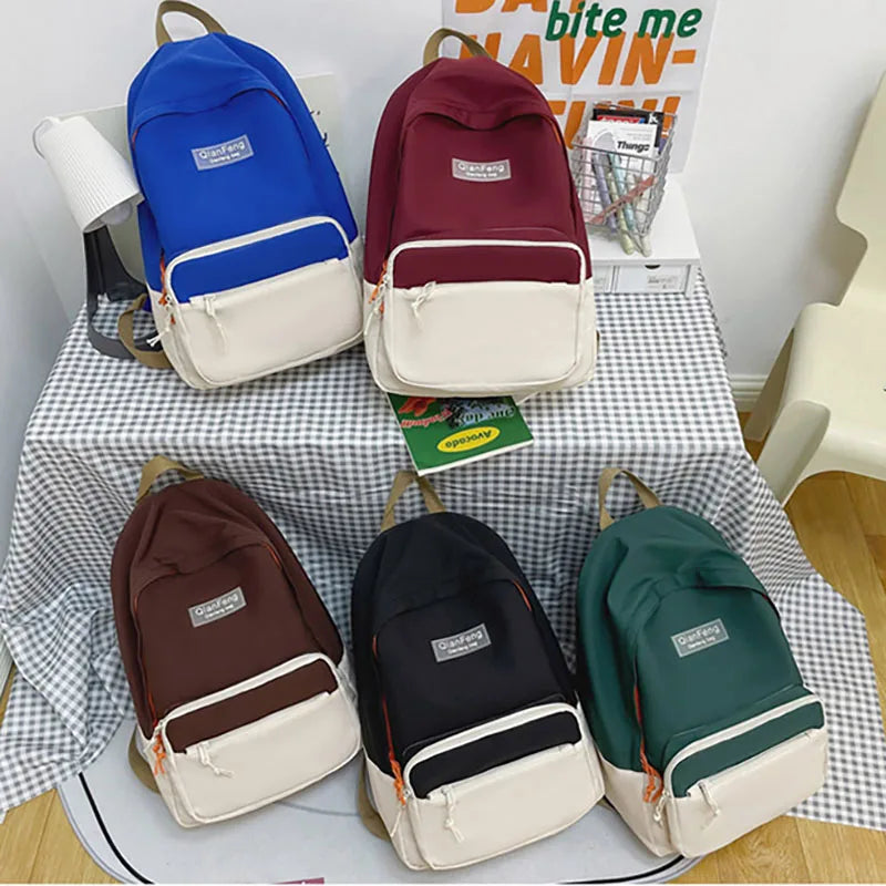 Waterproof Nylon Women Backpack Schoolbag