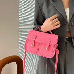 Pink Western Style Casual Handbag for Girls