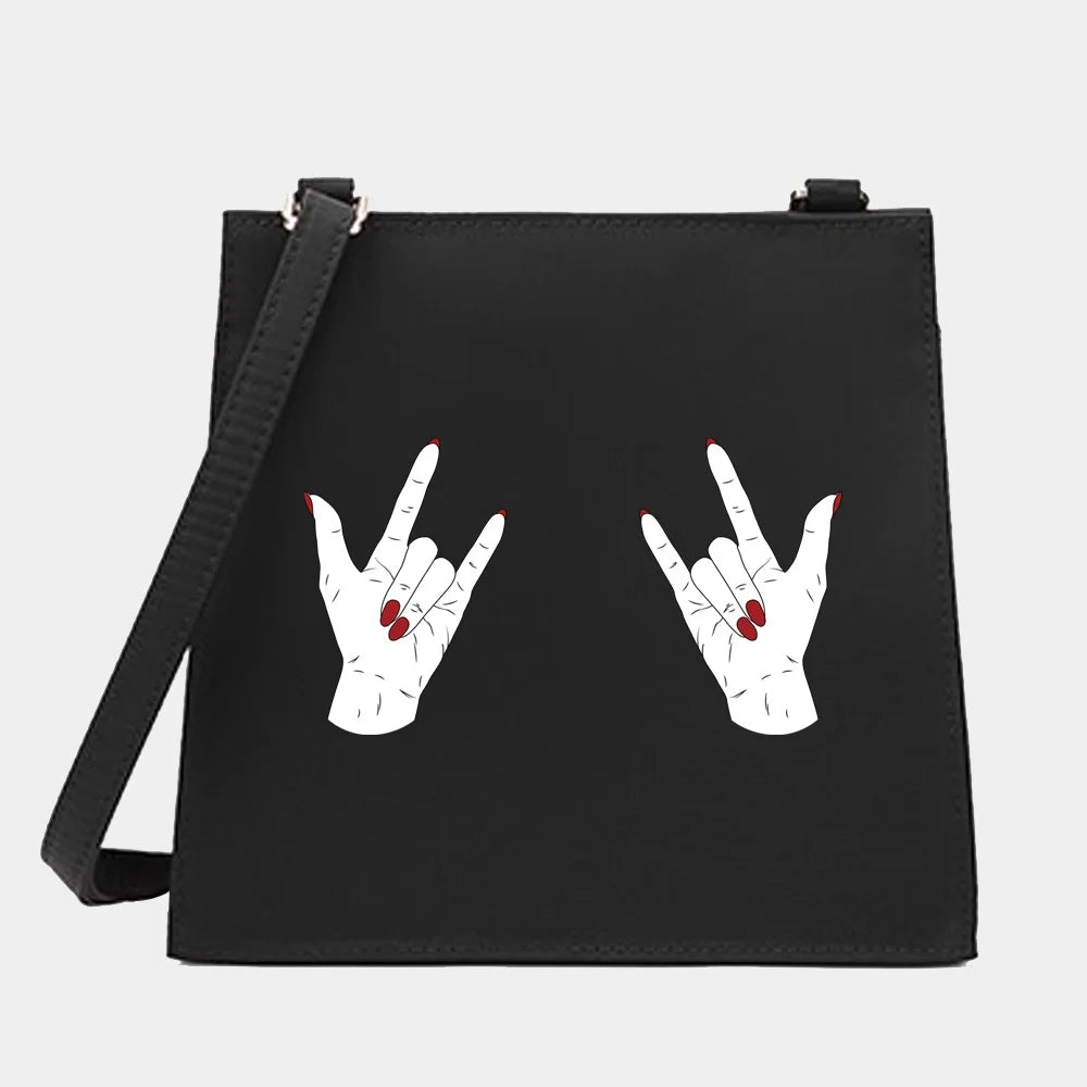 Wild Women Shoulder Messenger Small Square Bags Cartoon Chest Series Pattern