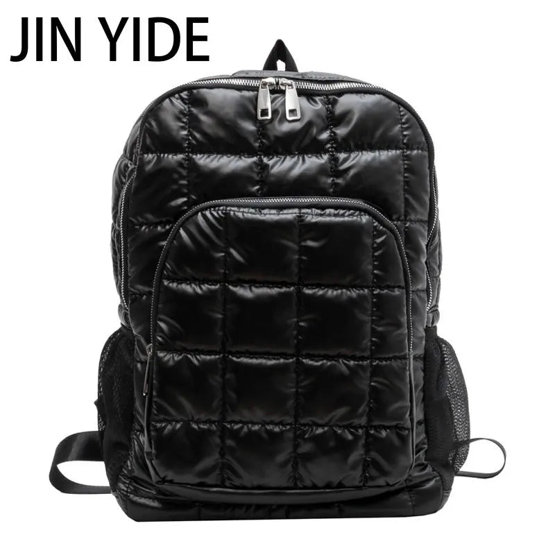 Winter Warm Space Down Women Backpack Ultralight Schoolbags For Teenage Girls