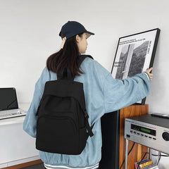 Nylon Backpack for College Students School Bag Travel Mochila