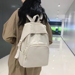 Nylon Backpack for College Students School Bag Travel Mochila