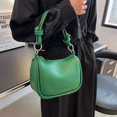 Vintage Leather Clutch Bag Zipper Crossbody Shoulder Pouch